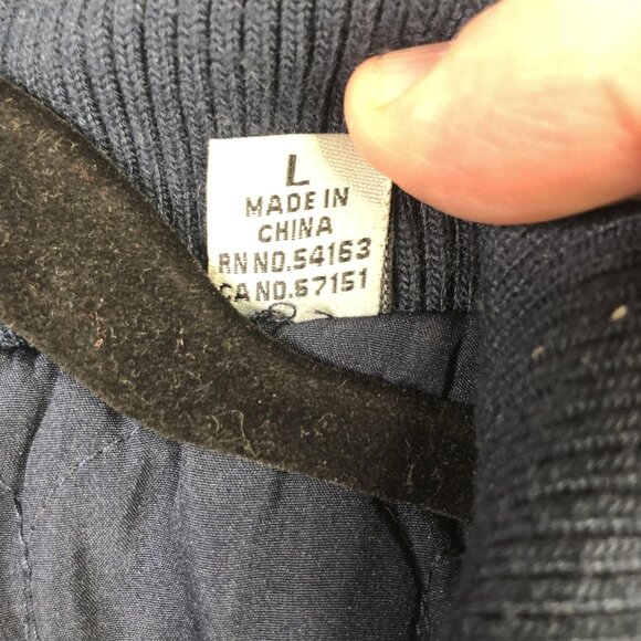 Levi's Jacket Mens Large Blue Denim Quilted Lined Zip Snap Front Stand Collar - Picture 6 of 16